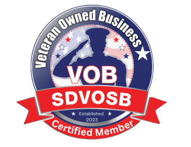 A seal that says veteran owned business certified member.